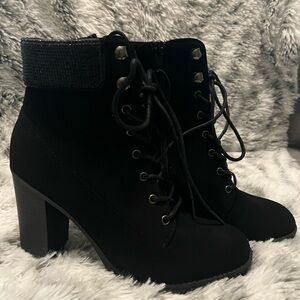 Damo Black Lace Up Boots